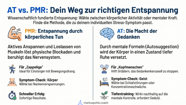 Vergleich: Autogenes Training (AT) vs. Progressive Muskelentspannung (PMR)